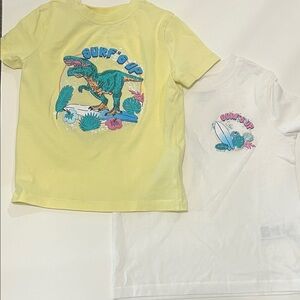 Kids Surf Graphic Tee - Yellow and White - M&S